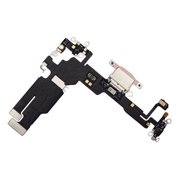 Opladningsstik med flexkabel til iPhone 15 Plus - Rosa