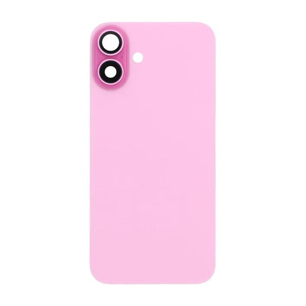 iPhone 16 Bagside Glas med Magnet og Kameralinse - Rosa