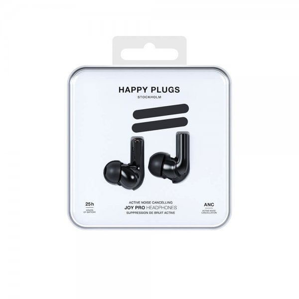 Happy Plugs Høretelefoner Joy Pro In-Ear ANC Sort