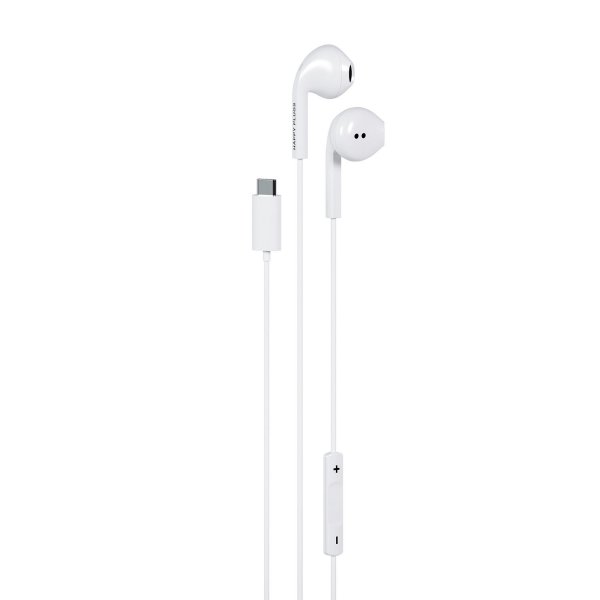 Happy Plugs Kablede Høretelefoner USB-C Hvid