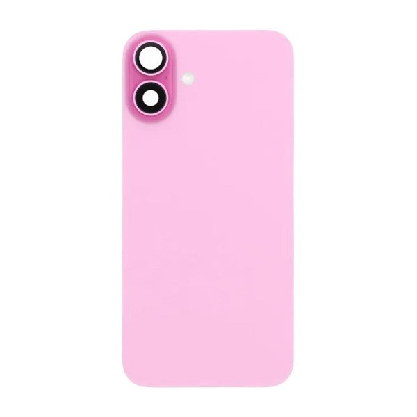 iPhone 16 Plus Bagsideglas Komplet OEM - Rosa