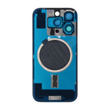 iPhone 16 Pro Bagside Glas med Magnet og Kameralinse - Hvid Titanium
