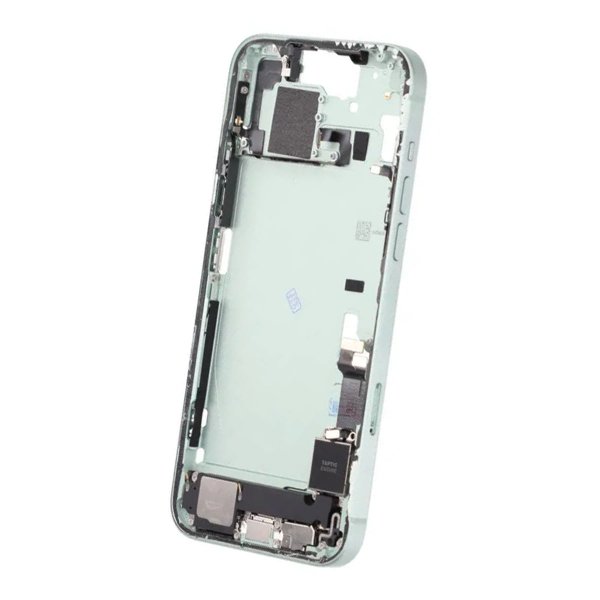 Mellemramme med smådele til iPhone 15 Plus - Grøn OEM