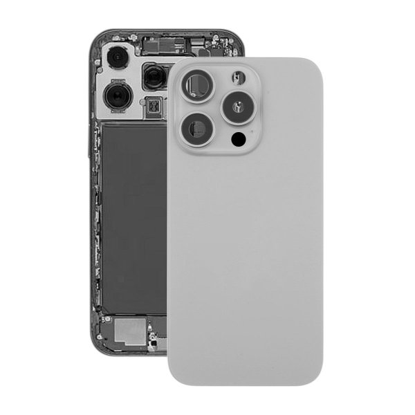 iPhone 16 Pro Max Bagside Glas med Magnet og Kameralinse - Naturlig Titanium
