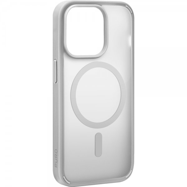 Puro iPhone 15 Pro Cover Gradient MagSafe Silver
