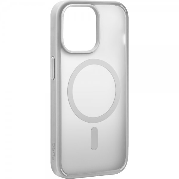 Puro iPhone 15 Pro Max Cover Gradient MagSafe Silver