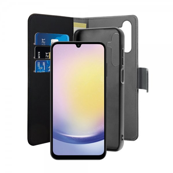 Puro Samsung Galaxy A25 Cover Wallet Detachable 2-i-1 Sort