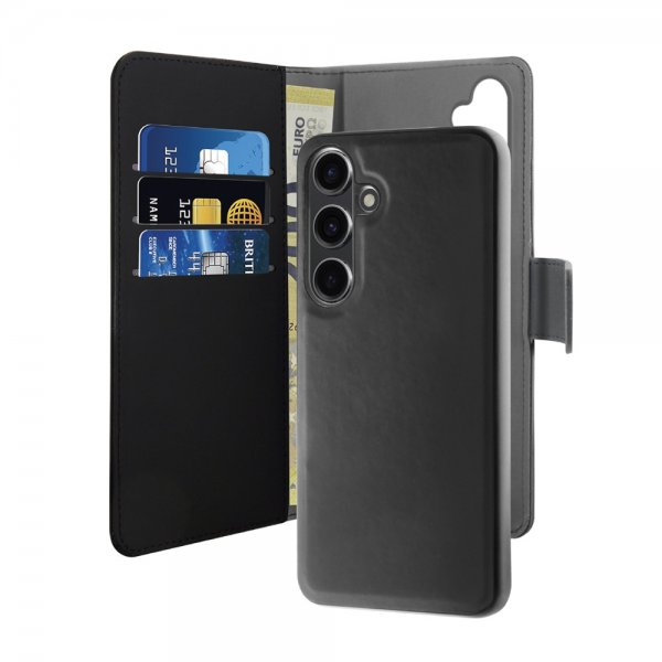 Puro Samsung Galaxy S24 Etui Wallet Detachable 2 i 1 Sort