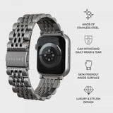 Burga Apple Watch 44/45/46mm/Ultra 49mm Armbånd Metal Sølv