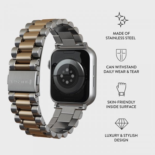 Burga Apple Watch 44/45/46mm/Ultra 49mm Rem Metal Sølv Guld