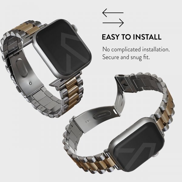 Burga Apple Watch 44/45/46mm/Ultra 49mm Rem Metal Sølv Guld