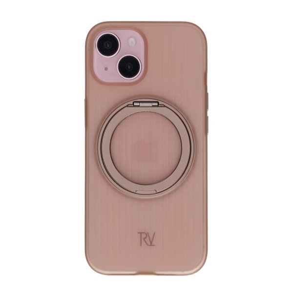 Rvelon iPhone 15 Cover Drejeligt MagSafe Stativ Brun
