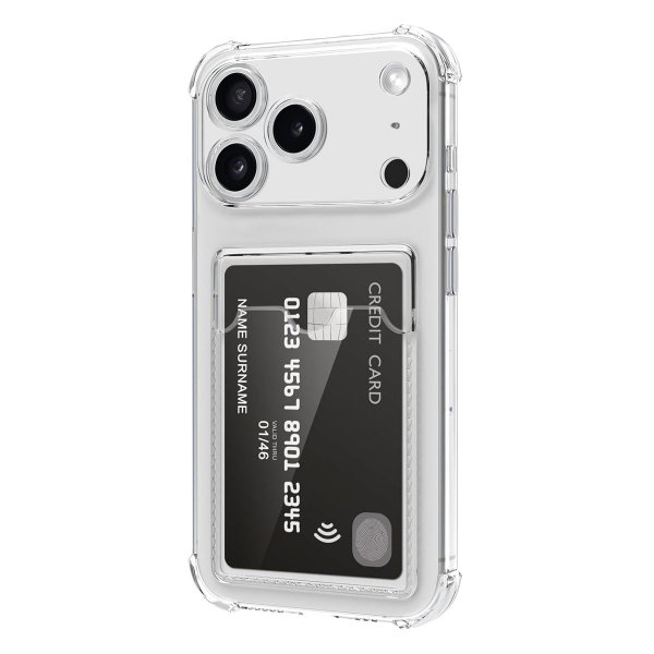 iPhone 17 Pro Cover Kortholder Transparent