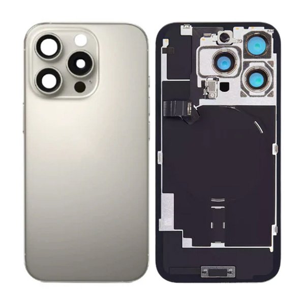 iPhone 16 Pro Bagsideglas med smådele - Naturlig Titanium