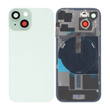 iPhone 15 Bagside Glas med smådele - Grøn