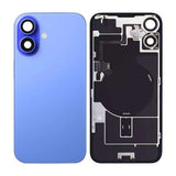 iPhone 16 Bagside Glas med smådele - Blå