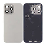 iPhone 15 Pro Max Bagside Glas Komplet OEM - Naturlig Titanium