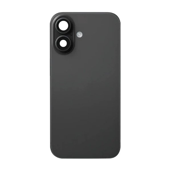 iPhone 16 Bagside Glas med smådele - Sort