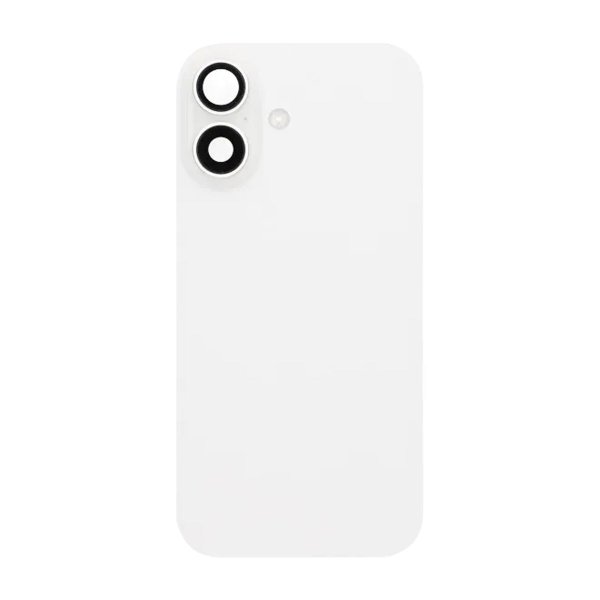 iPhone 16 Bagside Glas Komplet OEM - Hvid