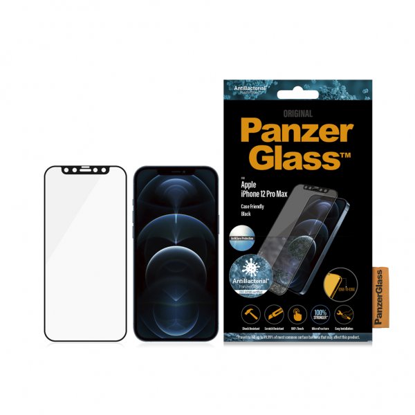 PanzerGlass iPhone 12 Pro Max Skærmbeskyttelse Kant-til-kant Anti-Glare