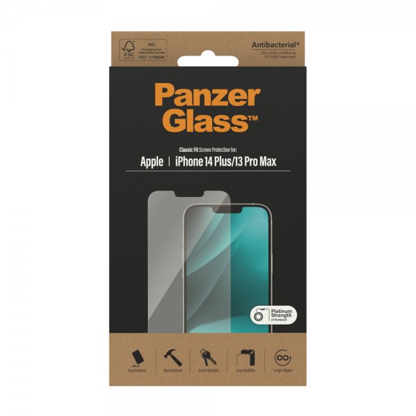PanzerGlass iPhone 13 Pro Max/iPhone 14 Plus Skærmbeskyttelse Classic Fit
