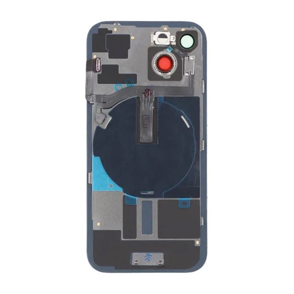 iPhone 15 Bagside Glas med smådele - Hvid