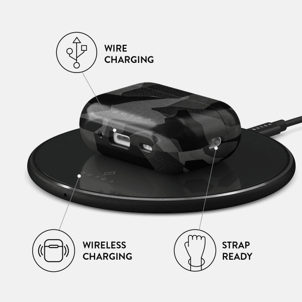 Burga AirPods Pro 2 Cover Design Night Black Camouflage