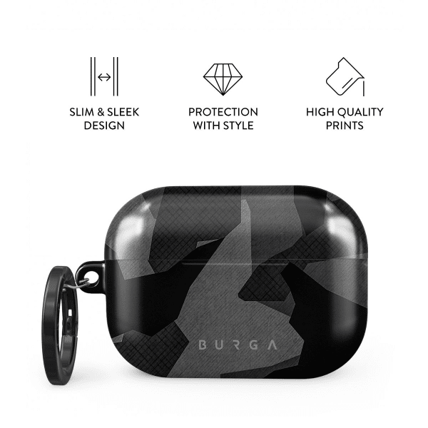 Burga AirPods Pro 2 Cover Design Night Black Camouflage
