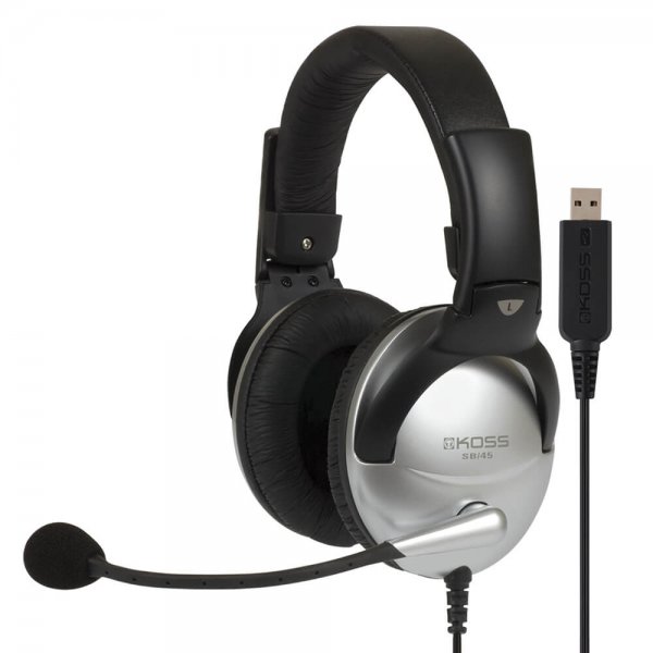 Koss Headset SB45 USB On-Ear Sølv/Sort