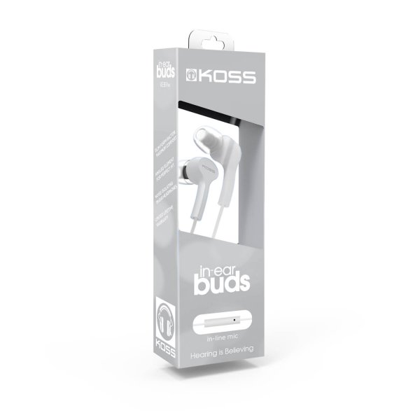 Koss Hovedtelefoner KEB9i In Ear Mic Hvid