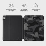 Burga iPad 10.9 (gen 10)/iPad 11 (A16) Folio Night Black Camouflage