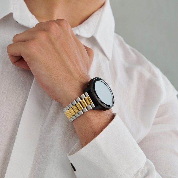 Burga Samsung Galaxy Watch 22mm Rem Metal Sølv Guld