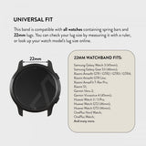 Burga Samsung Galaxy Watch 22mm Rem Metal Sort