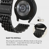 Burga Samsung Galaxy Watch 22mm Rem Metal Sort