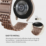 Burga Samsung Galaxy Watch 20mm Armbånd Metal Rosaguld