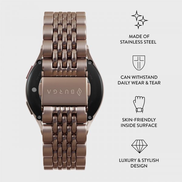 Burga Samsung Galaxy Watch 20mm Armbånd Metal Rosaguld