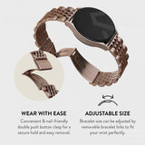 Burga Samsung Galaxy Watch 20mm Armbånd Metal Rosaguld