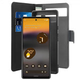 Puro Google Pixel 6a Etui Wallet Detachable 2 i 1 Sort