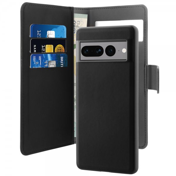 Puro Google Pixel 7 Pro Cover Wallet Detachable 2 i 1 Sort