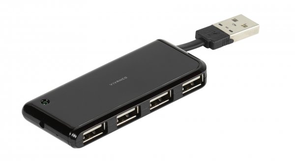 Vivanco USB-hub 4x USB 2.0 Sort