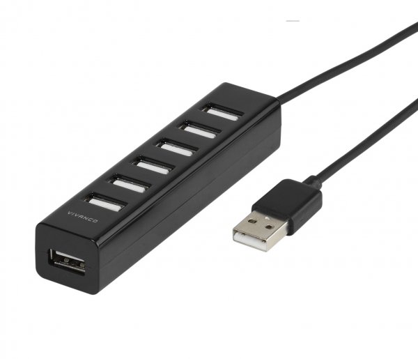 Vivanco USB-hub 7x USB 2.0 Sort