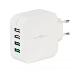 Vivanco Oplader 4xUSB-A 4.8A (2.4A/1A) 24W Hvid