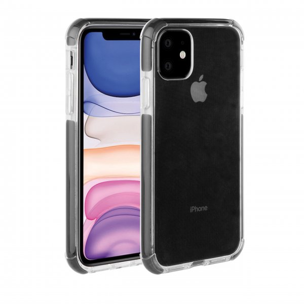 Vivanco iPhone 11 Cover Rock Solid Sort Transparent