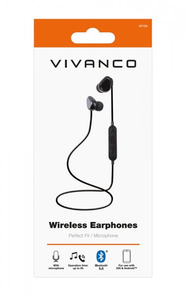 Vivanco Trådløse Hovedtelefoner Wireless Earphones Sort