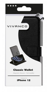 Vivanco iPhone 12 Mini Cover Classic Wallet Sort