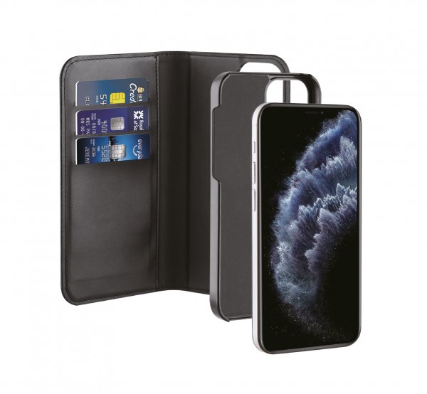 Vivanco iPhone 12/iPhone 12 Pro Etui 2i1 Pungcover Sort