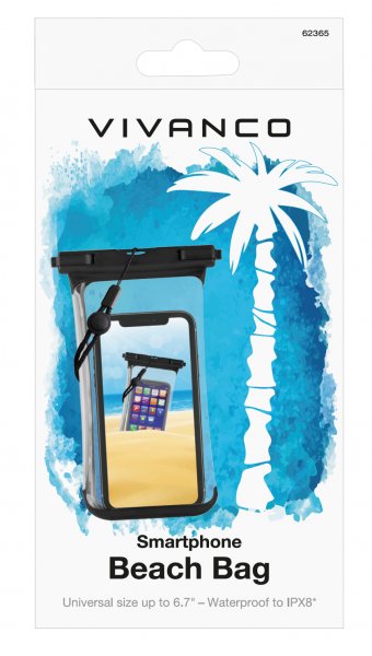 Vivanco 6.7" Smartphone Beach Bag Vandtæt Etui IPX8 Sort