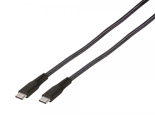 Vivanco Kabel Longlife Braided USB-C/USB-C 0.5m Sort