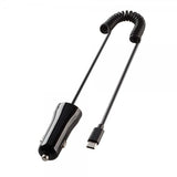 Vivanco Biloplader med Spiralkabel 1m USB-C 12W Sort