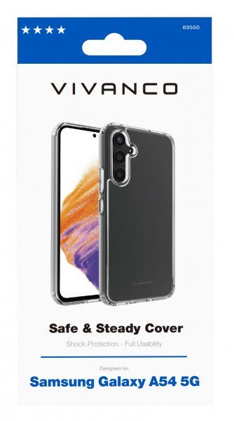 Vivanco Samsung Galaxy A54 5G Cover Safe & Steady Transparent